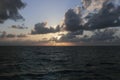 Sunset on Cuban sea