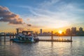 Sunset at Dadaocheng Pier in Taipei, Taiwan