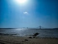 Sunset at Dadar coast, Bandra worli sea link in Mumbai,Maharashtra,India. Royalty Free Stock Photo