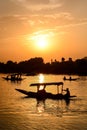 Sunset Dal Lake in Srinagar, Kashmir, India Royalty Free Stock Photo