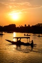 Sunset Dal Lake in Srinagar, Kashmir, India Royalty Free Stock Photo