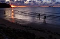 Sunset on Damai Beach, Sarawak Borneo Royalty Free Stock Photo