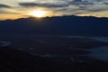 Sunset at Dante`s View in Death Valley California Royalty Free Stock Photo