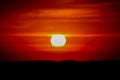 Sunset on the dark sky Royalty Free Stock Photo