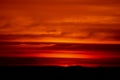 Sunset on the dark sky Royalty Free Stock Photo