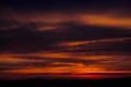 Sunset on the dark sky Royalty Free Stock Photo