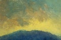 Sunset dawn in the mountains painting