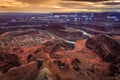 Sunset at Dead Horse Point State Park Royalty Free Stock Photo
