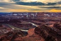 Sunset at Dead Horse Point State Park Royalty Free Stock Photo
