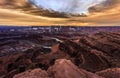 Sunset at Dead Horse Point State Park Royalty Free Stock Photo