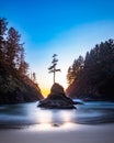 Sunset in Deadman`s Cove in Washington State Royalty Free Stock Photo