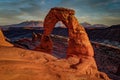 Sunset at Delicate Arch, Utah Royalty Free Stock Photo