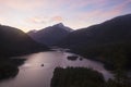 Sunset at Diablo Lake Overlook - North Cascades Royalty Free Stock Photo