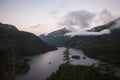 Sunset at Diablo Lake Overlook - North Cascades Royalty Free Stock Photo