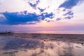 Sunset beautiful sky above sea Royalty Free Stock Photo