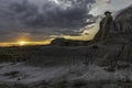 Sunset at Dinosaur Provincial Park, Alberta, Canada Royalty Free Stock Photo