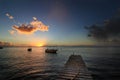 Sunset in Dominica island
