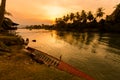 Sunset on Don Khone Laos Royalty Free Stock Photo