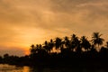 Sunset on Don Khone Laos Royalty Free Stock Photo