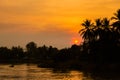 Sunset on Don Khone Laos Royalty Free Stock Photo