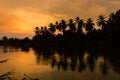 Sunset on Don Khone Laos Royalty Free Stock Photo