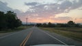Sunset Down Colorado Side Road Royalty Free Stock Photo