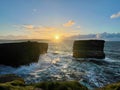 Sunset Downpatrick Head, County Mayo, Ireland Royalty Free Stock Photo