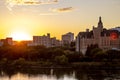 Sunset Downtown Saskatoon Royalty Free Stock Photo
