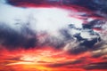 Sunset, Dramatic Claudy sky Royalty Free Stock Photo