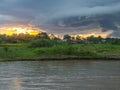 Sunset and dramatic clouds