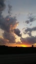 Sunset with dramatic clouds