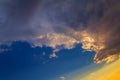 Sunset dramatic sky clouds cloud cloudscape Royalty Free Stock Photo