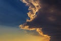 Sunset dramatic sky clouds cloud cloudscape Royalty Free Stock Photo