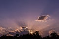 Sunset dramatic sky clouds Royalty Free Stock Photo