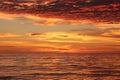 Photo Sunset. Dramatic sunset sky with clouds. Dramatic sunset over the sea Royalty Free Stock Photo