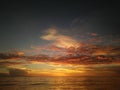 Photo Sunset. Dramatic sunset sky with clouds. Dramatic sunset over the sea Royalty Free Stock Photo