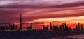 Sunset of Dubai Royalty Free Stock Photo