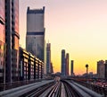Sunset at Dubai, UAE Royalty Free Stock Photo