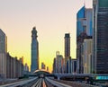Sunset at Dubai, UAE Royalty Free Stock Photo