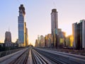 Sunset at Dubai, UAE Royalty Free Stock Photo
