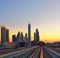 Sunset at Dubai, UAE Royalty Free Stock Photo