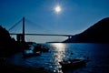 Sunset in The Dubrovnik Bridge, Croatia,