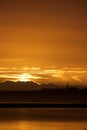 Sunset at Dun Laoghaire Harbour, Dublin, Ireland.