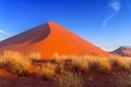 Sunset dunes of Namib desert Royalty Free Stock Photo