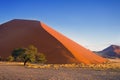 Sunset dunes of Namib desert, South Africa Royalty Free Stock Photo