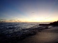 Sunset Dusk on Makalei Beach Royalty Free Stock Photo