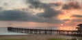 Sunset at dusk Ventura pier California Royalty Free Stock Photo