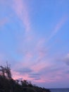 Sunset on East Coast of Kauai Island, Hawaii. Royalty Free Stock Photo