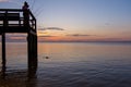 Sunset at the eastern shore of Mobile Bay on the Alabama Gulf Coast