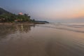 Sunset ebb at tropical beach Royalty Free Stock Photo